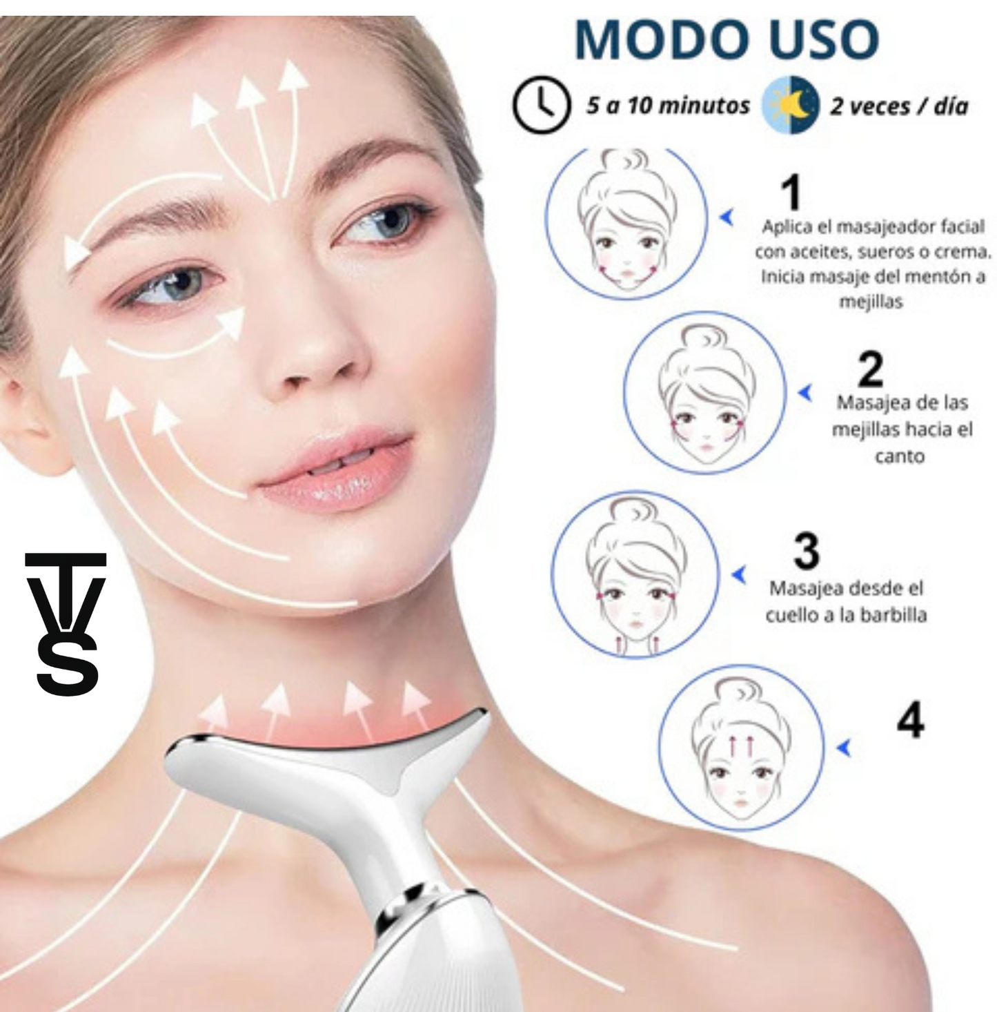 LumiSkin™ Masajeador Facial Led